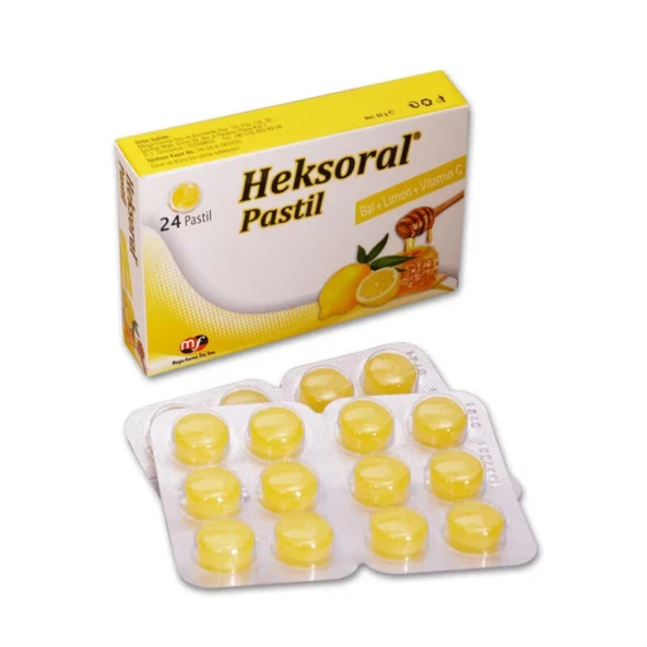 Heksoral Pastil Bal+ Limon + Vitamin C 24 Adet ürün görseli 1