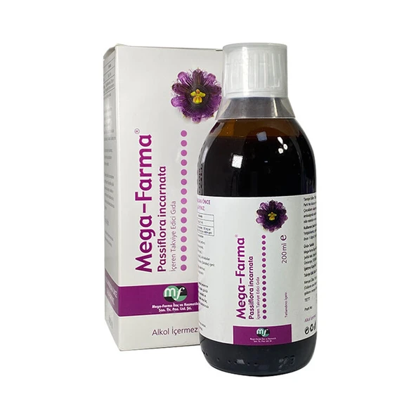 Mega-Farma Passiflora Incarnata Takviye Edici Gıda 200 ml ürün görseli 1