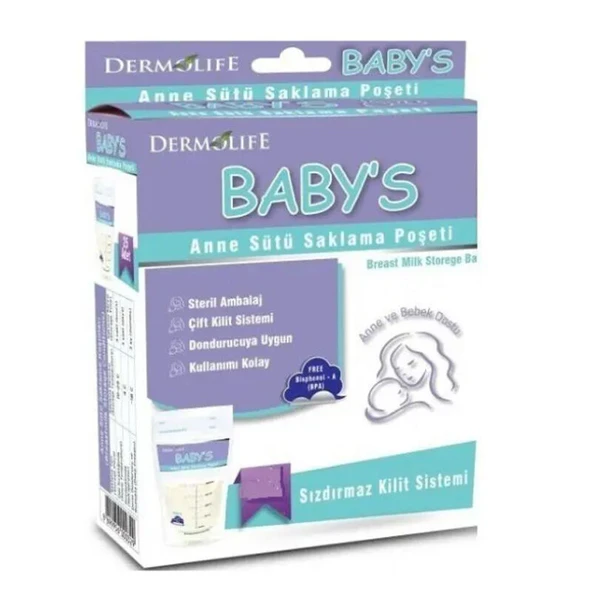 Dermolife Babys Anne Sütü Saklama Poşeti 20 Adet ürün görseli 1