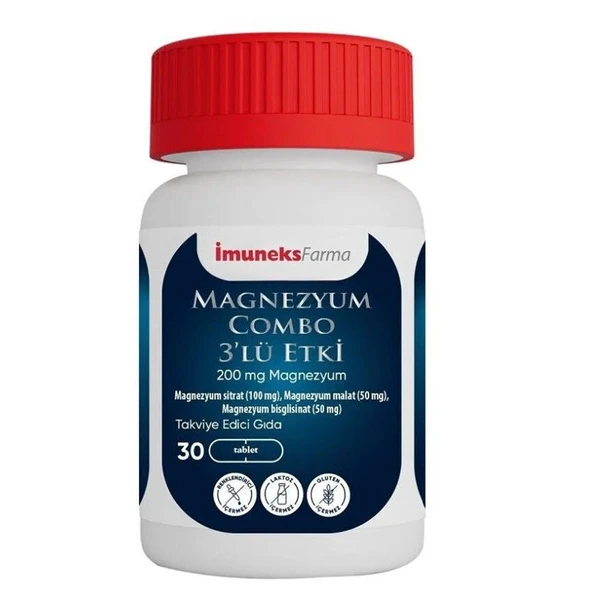 İmuneks Farma Magnezyum Combo 3lü Etki 30 Tablet ürün görseli 1