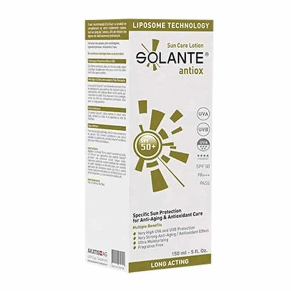 Solante Antiox Sun Care Lotion SPF 50+ 150 ml ürün görseli 1