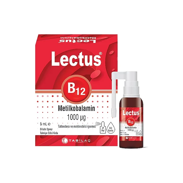 Lectus B12 Dilaltı Sprey 1000mg 5 ml ürün görseli 1