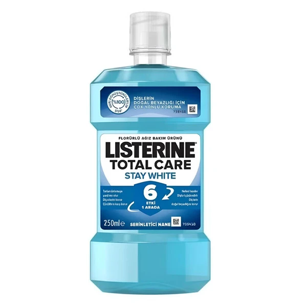 Listerine Total Care Stay White Serinletici Nane 250 ml ürün görseli 1
