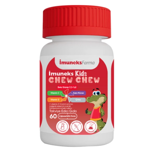 Imuneks Kids Chew Chew Takviye Edici Gıda 60 Çiğnenebilir Kapsül ürün görseli 1