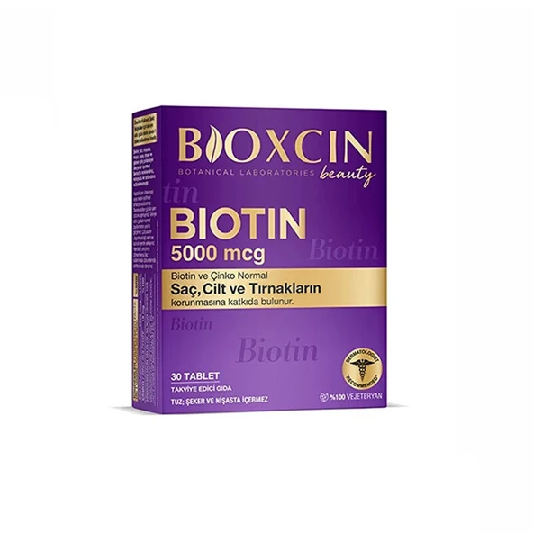 Bioxcin Biotin 5000 mcg Takviye Edici Gıda 30 Tablet ürün görseli 1