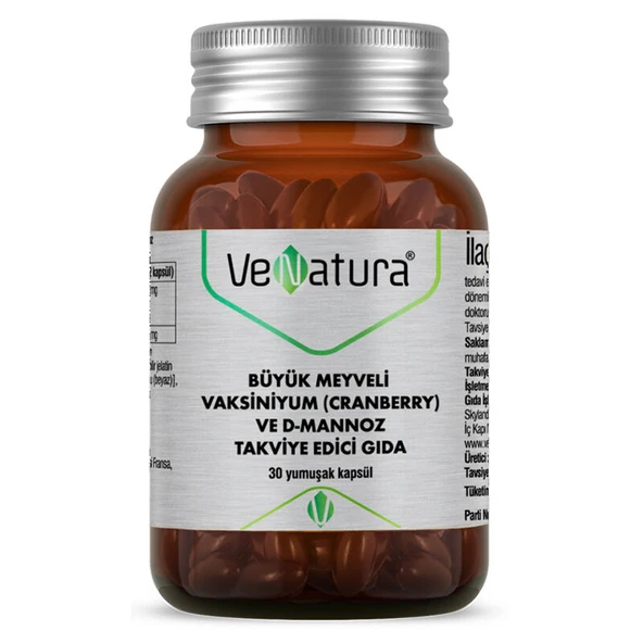 VeNatura Cranberry ve D Mannoz Takviye Edici Gıda 30 Yumuşak Kapsül ürün görseli 1