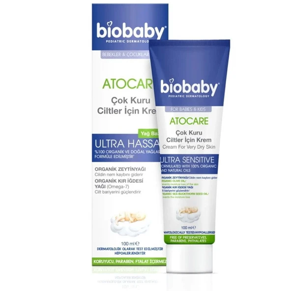 Biobaby Kuru ve Çok Kuru Ciltler İçin Krem 100 ml ürün görseli 1
