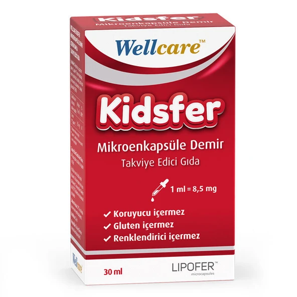 Wellcare Kidsfer Mikroenkapsüle Demir Takviye Edici Gıda 30 ml ürün görseli 1