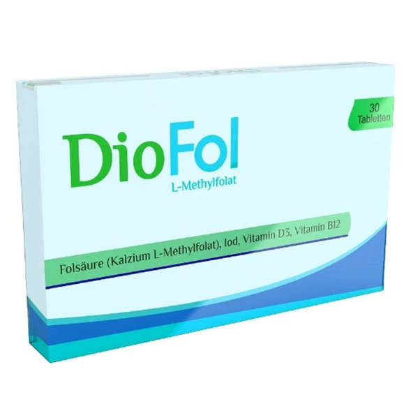 Diofol Folik Asit - Vitamin D3 İçeren Takviye Edici Gıda 30 Tablet ürün görseli 1