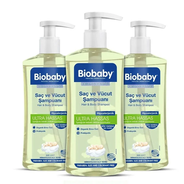 Biobaby Bebek Şampuanı (Saç ve Vücut) 3 AL 2 ÖDE ürün görseli 1