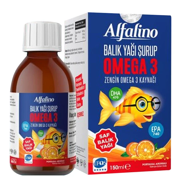 Alfalino Omega 3 Balık Yağı Şurup 150 ml ürün görseli 1
