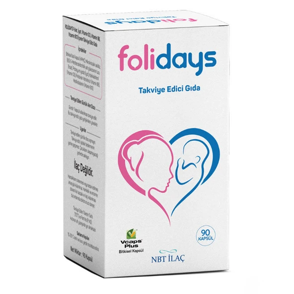 NBT Folidays Takviye Edici Gıda 90 Kapsül ürün görseli 1