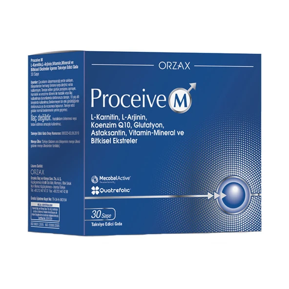 Orzax Proceive M Takviye Edici Gıda 30 Saşe ürün görseli 1