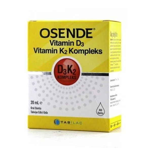 Osende Vitamin D3 K2 Complex Takviye Edici Gıda 20 ml ürün görseli 1