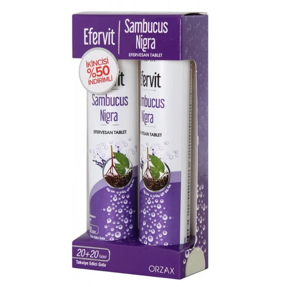 Orzax Efervit Sambucus Nigra İkili Tablet 20x2 Adet ürün görseli 1