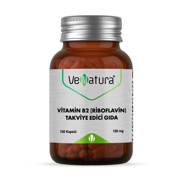 VeNatura Vitamin B2 (Riboflavin) Takviye Edici Gıda 100 kapsül ürün görseli 1