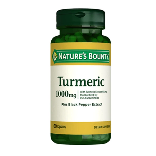 Natures Bounty Turmeric 1000 mg Plus Black Pepper Takviye Edici Gıda 60 Kapsül ürün görseli 1