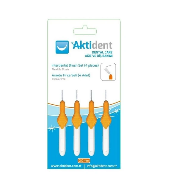 Aktident Arayüz Fırçası Turuncu 2.0mm 4 Adet ürün görseli 1