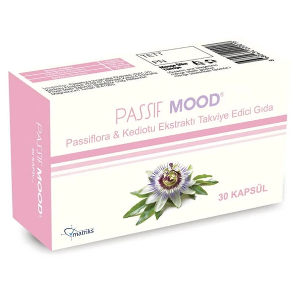 Passif Mood Passiflora ve Kediotu Ekstraktı Takviye Edici Gıda 30 Kapsül ürün görseli 1