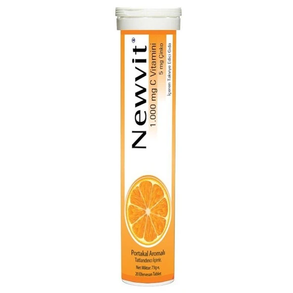 Newvit 1.000 mg C Vitamini İçeren Takviye Edici Gıda 20 Tablet ürün görseli 1