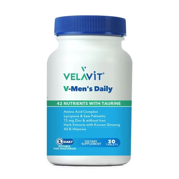Velavit V-Mens Daily Takviye Edici Gıda 30 Tablet ürün görseli 1