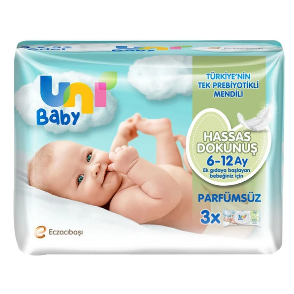 Uni Baby Hassas Dokunuş Islak Mendil 3x52 Adet ürün görseli 1