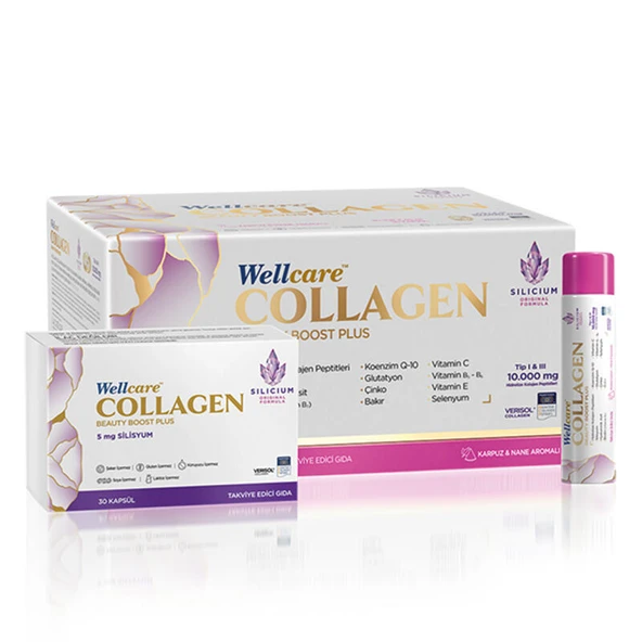 Wellcare Collagen Beauty Boost 10.000 mg 30 Tüp ve 30 Kapsül ürün görseli 1