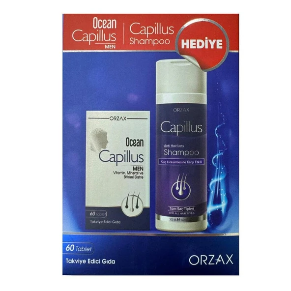Orzax Ocean Capillus Men 60 Tablet + Capillus Şampuan Hediyeli ürün görseli 1