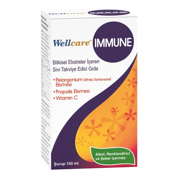 Wellcare Immune Sıvı Takviye Edici Gıda 150 ml ürün görseli 1