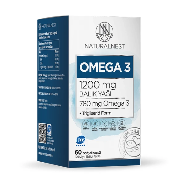 Naturalnest Omega 3 1200 Mg 60 Kapsül ürün görseli 1