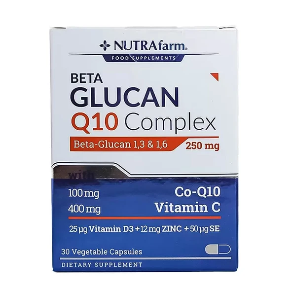 Nutrafarm Beta Glucan Q10 Complex 30 Kapsül ürün görseli 1