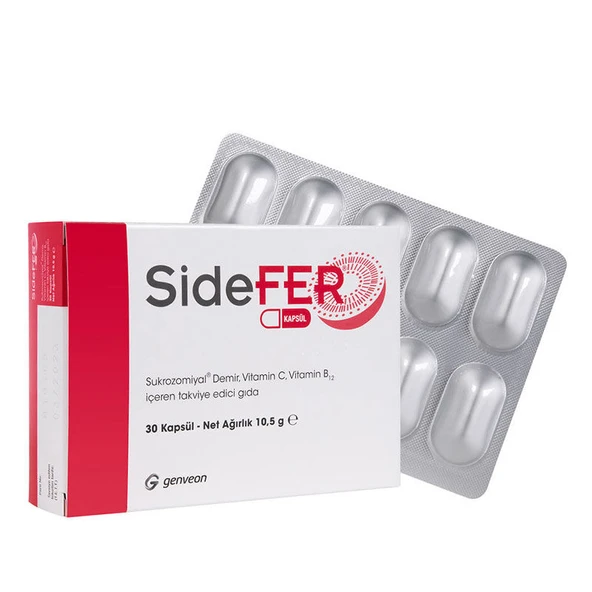 Sidefer Vitamin C ve Vitamin B12 30 Kapsül ürün görseli 1