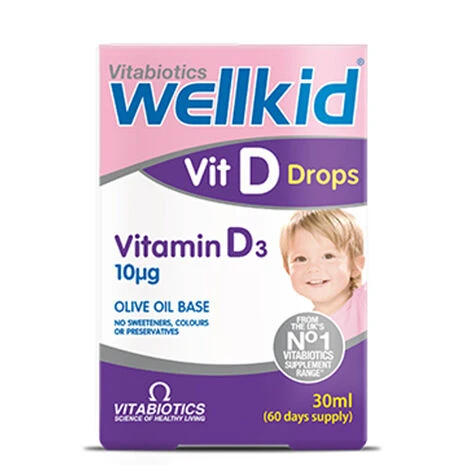 Vitabiotics Wellkid Vit Drops Vitamin D3 Takviye Edici Gıda 30 ml ürün görseli 1