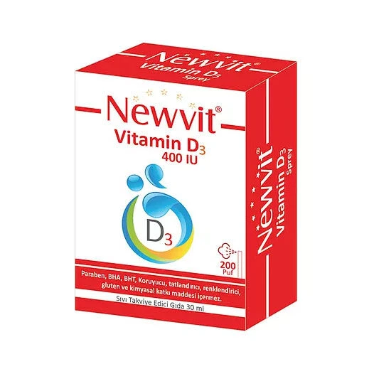 Newvit Vitamin D3 400 IU Sprey / Damla 30 ml ürün görseli 1