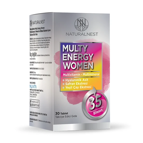 Naturalnest Multy Energy Women Takviye Edici Gıda 30 Tablet ürün görseli 1