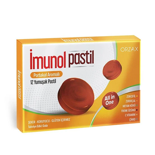 Orzax İmunol Pastil Portakal Aromalı 12 Yumuşak Kapsül ürün görseli 1