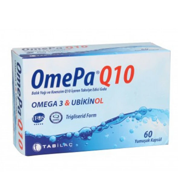 Omepa-Q10 Omega3 Ubiquinol Takviye Edici Gıda 60 Kapsül ürün görseli 1