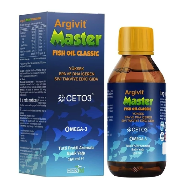 Argivit Master Fish Oil Classic 150 ML Şurup ürün görseli 1