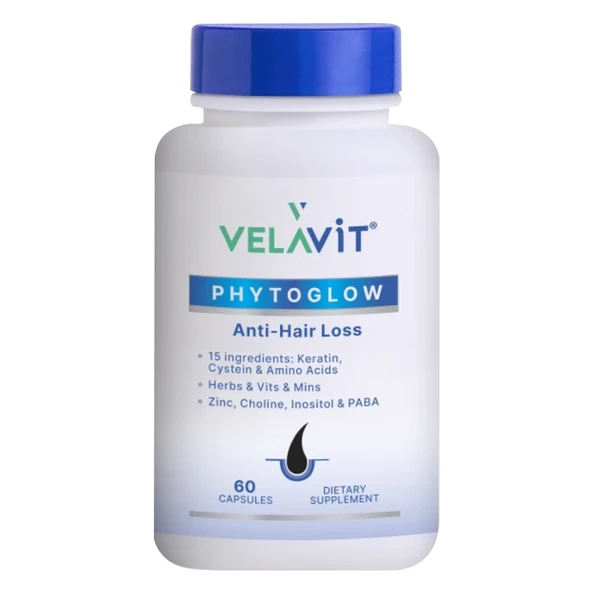 Velavit Phytoglow Anti-Hair Loss 60 Kapsül ürün görseli 1