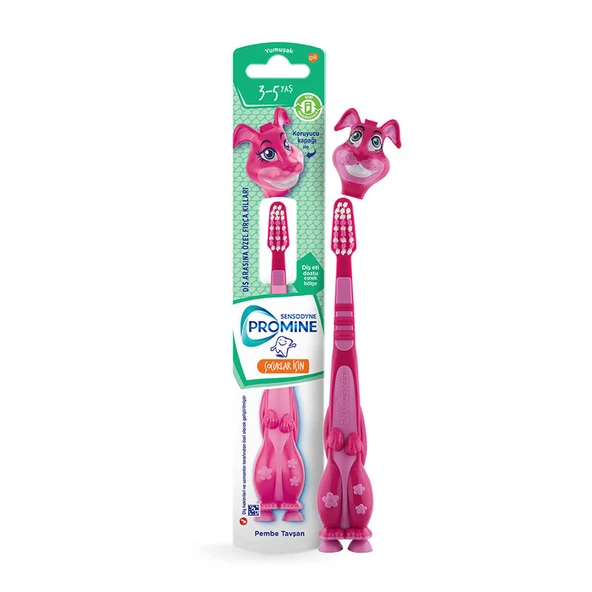 Sensodyne Promine Çocuklar İçin Yumuşak Diş Fırçası -Pembe Tavşan ürün görseli 1