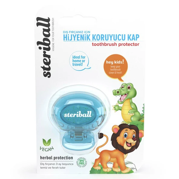 Steriball Hijyenik Diş Fırçası Koruma Kabı - Aslan ürün görseli 1