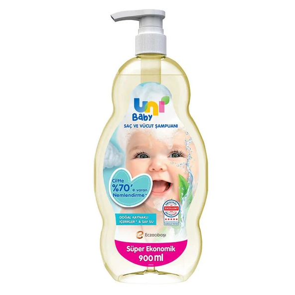 Uni Baby Saç ve Vücut Şampuanı 900 ml ürün görseli 1
