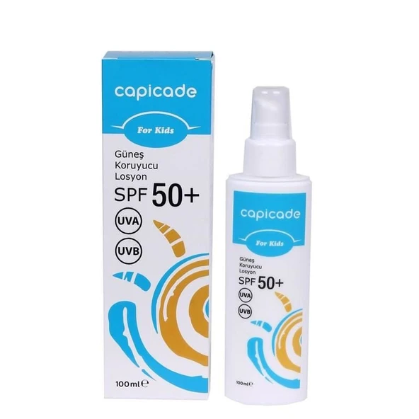 Capicade Güneş Koruyucu Losyon 100ml SPF+50 - KIDS Çocuklar için ürün görseli 1