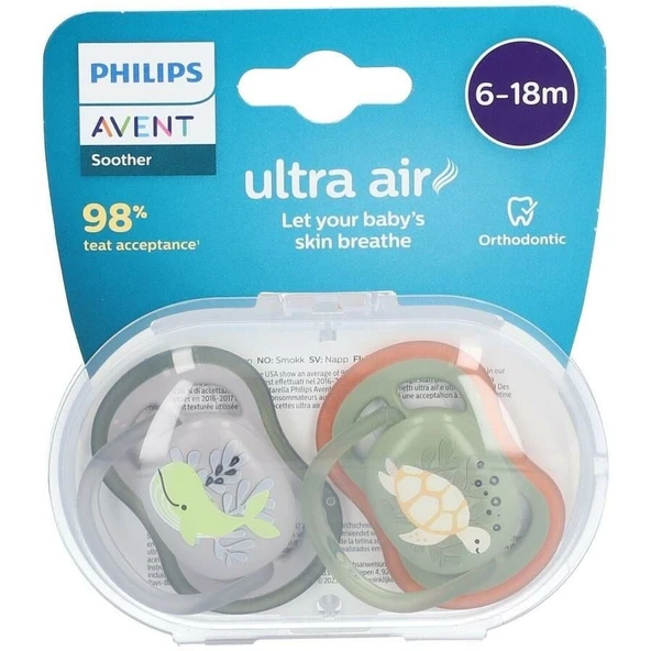 Avent Ultra Air Emzik 6-18 Ay 2li SCF085/60 Erkek ürün görseli 1