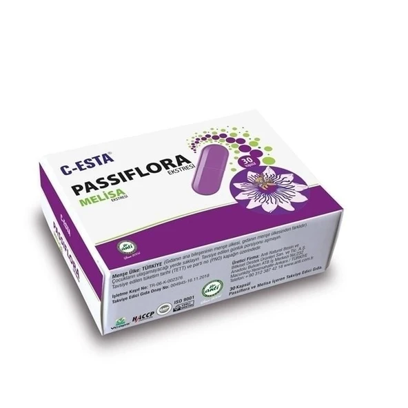 C-Esta Passiflora Melisa Ekstresi 30 Kapsül ürün görseli 1