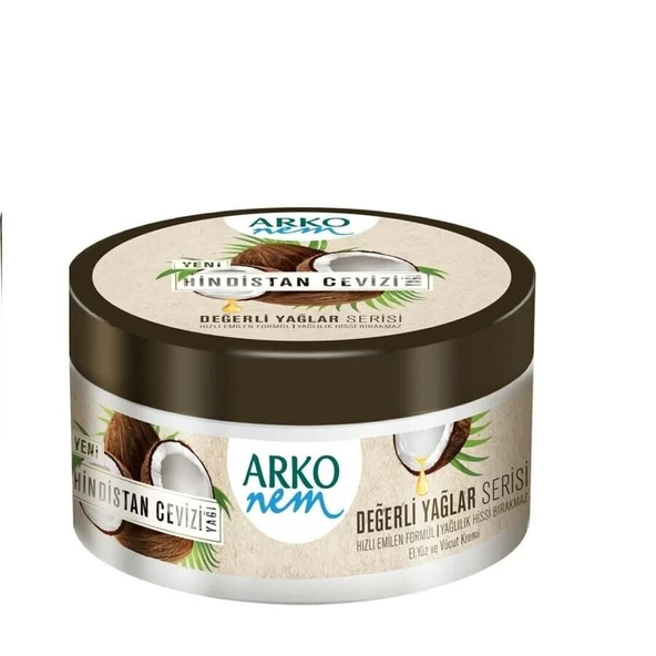 Arko Nem Değerli Yağlar Kremi Hindistan Cevizi 250 ml ürün görseli 1