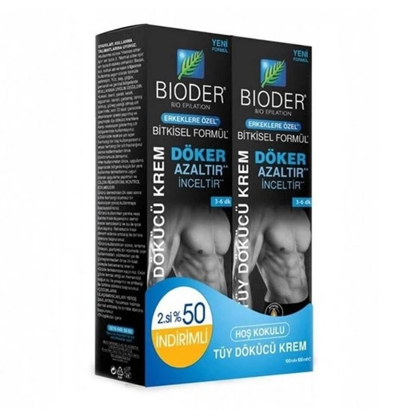 Bioder Tüy Dökücü Krem Erkek 100 Ml + 2.cisi İndirimli ürün görseli 1