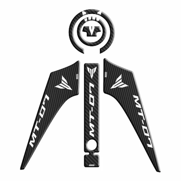 YAMAHA MT07 2014 - 2017 UYUMLU TANK PAD SET ürün görseli 1