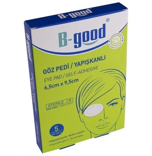 BGood Göz Pedi (Steril) – Yetişkin 6,5cm x 9,5cm (5 Adet) ürün görseli 1