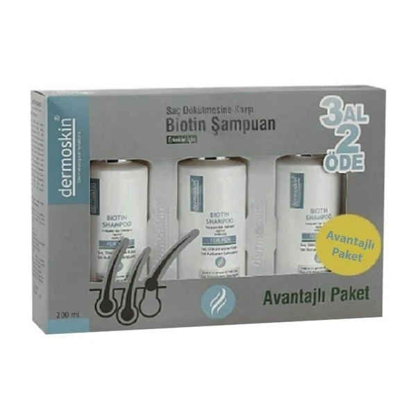 Dermoskin Biotin Shampoo For Men 200ml 3 Al 2 Öde ürün görseli 1